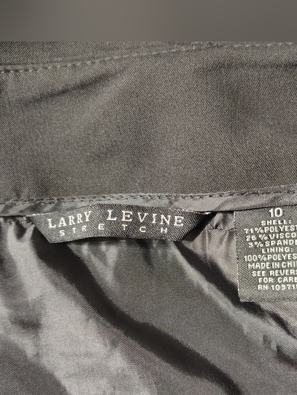 Larry Levine Black Tiered Ruffle Pencil Skirt - Size 10 - Picture 7 of 9